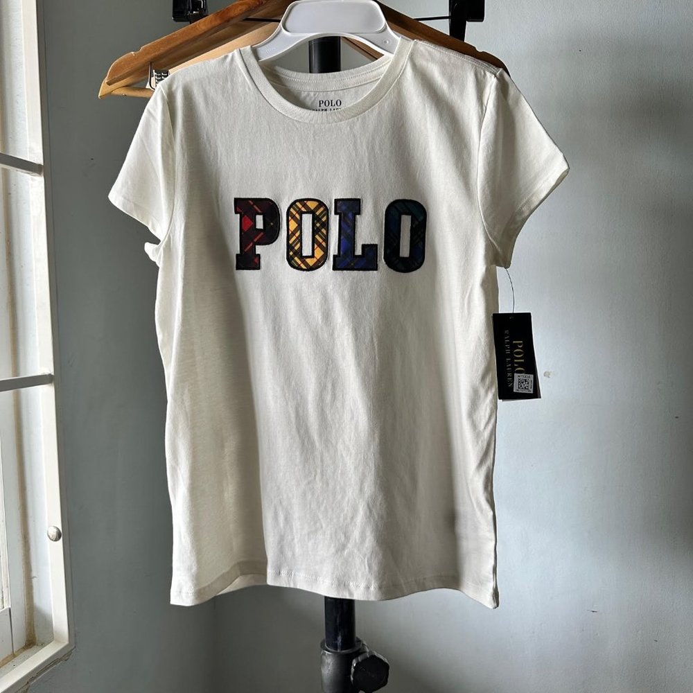 NWT Polo Ralph Lauren Big Girls JERSEY T SHIRT LOGO TEE JUNIOR L XL